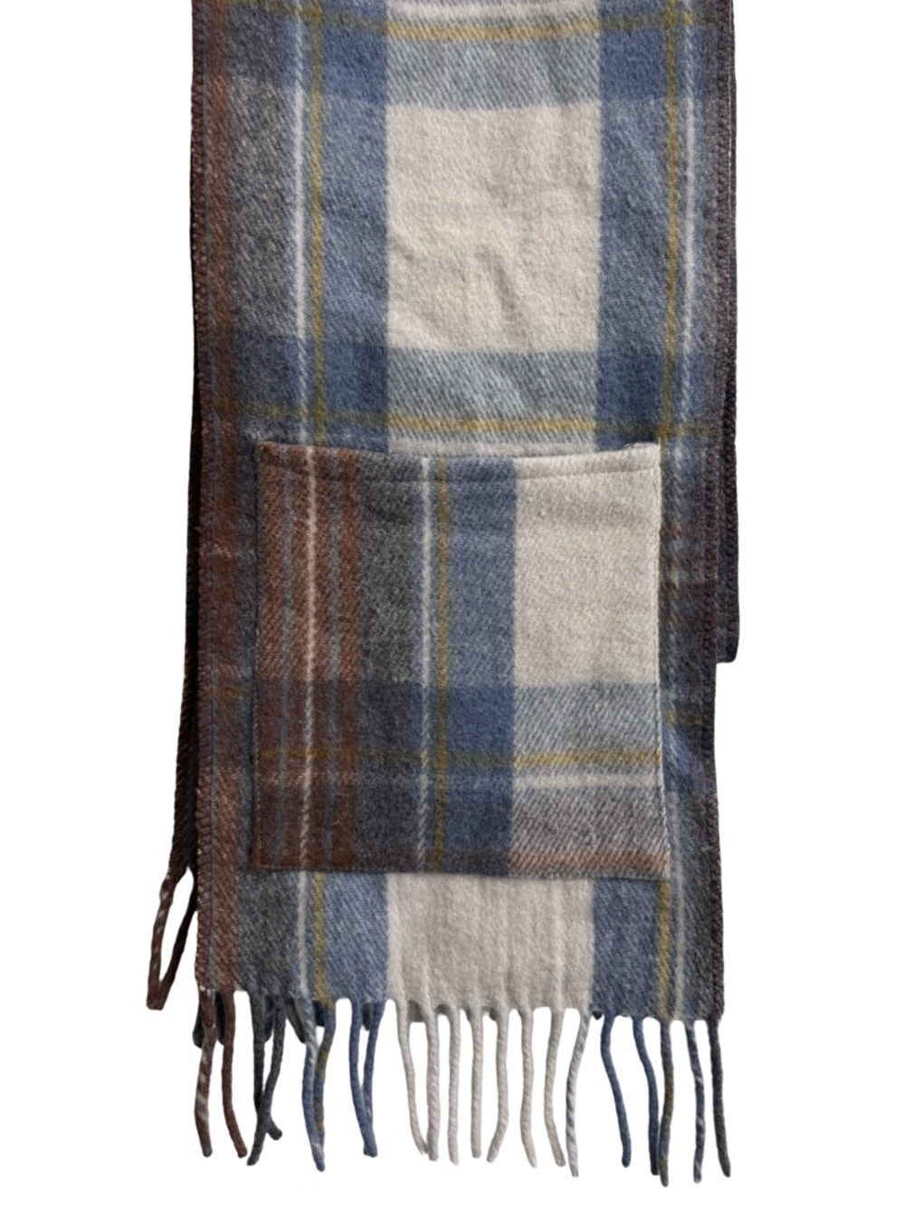 PATRICK KING WOOLLEN COMPANY
Stewart Muted Blue Deluxe
Pocket Scarf
